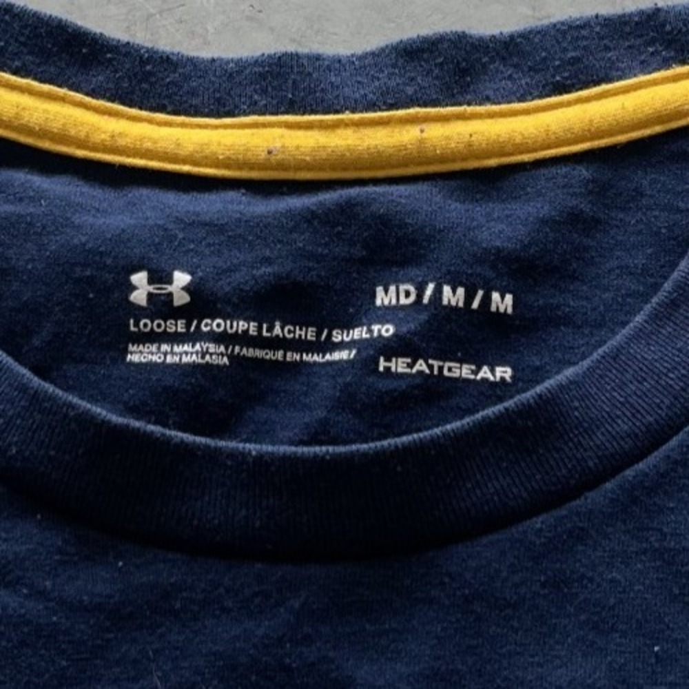 Project Rock Brahma Bull T Shirt Mens M Navy Gym Running Crossfit Lifting SS EUC - Picture 5 of 9